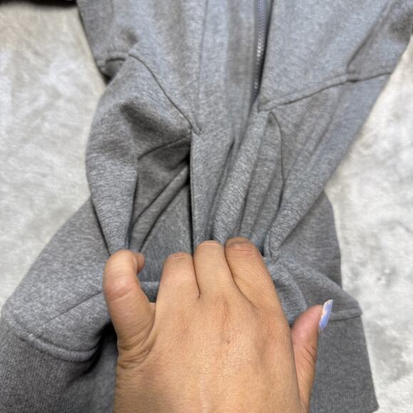 Athleta Triumph Hoodie Full Zip Sweatshirt Womens Workout Running XS Gray - Picture 5 of 11